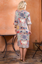 Длинная туника прямого силуэта Maya (Размер: XXL) (Цвет: разноцветный)