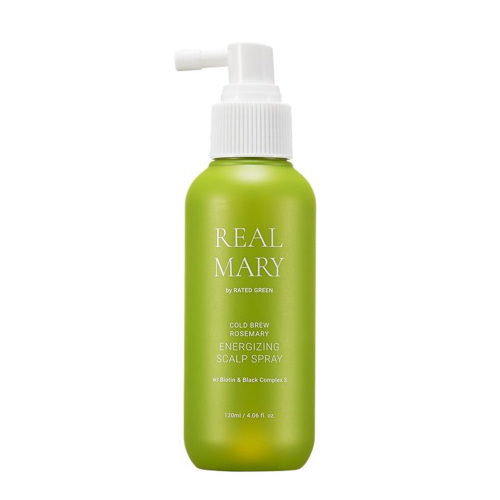 Rated Green Real Mary Cold brew rosemary Energizing Scalp Spray w/ Biotin & Black Complex 120ml