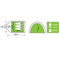 Палатка Atemi Angara 2 CX