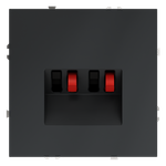 Розетка акустическая встраиваемая VOLTUM S70 4-местная, (графит)