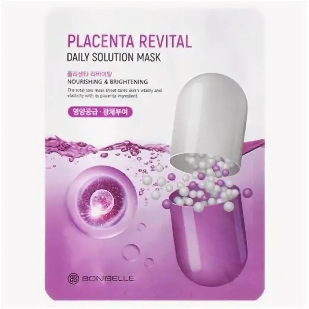 Тканевая маска с экстрактом плаценты BONIBELLE Placenta Revital Daily Solution Mask