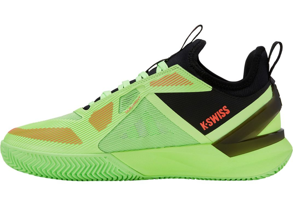 Мужские теннисные кроссовки K-Swiss K-Frame Speed Rublo Clay - soft neon green/black/neon lava