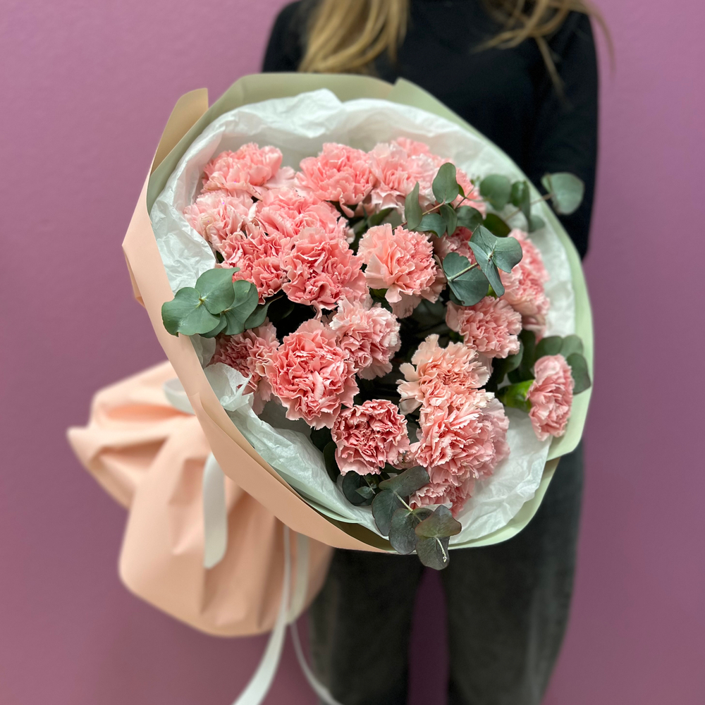 Букет из розовых диантусов #29