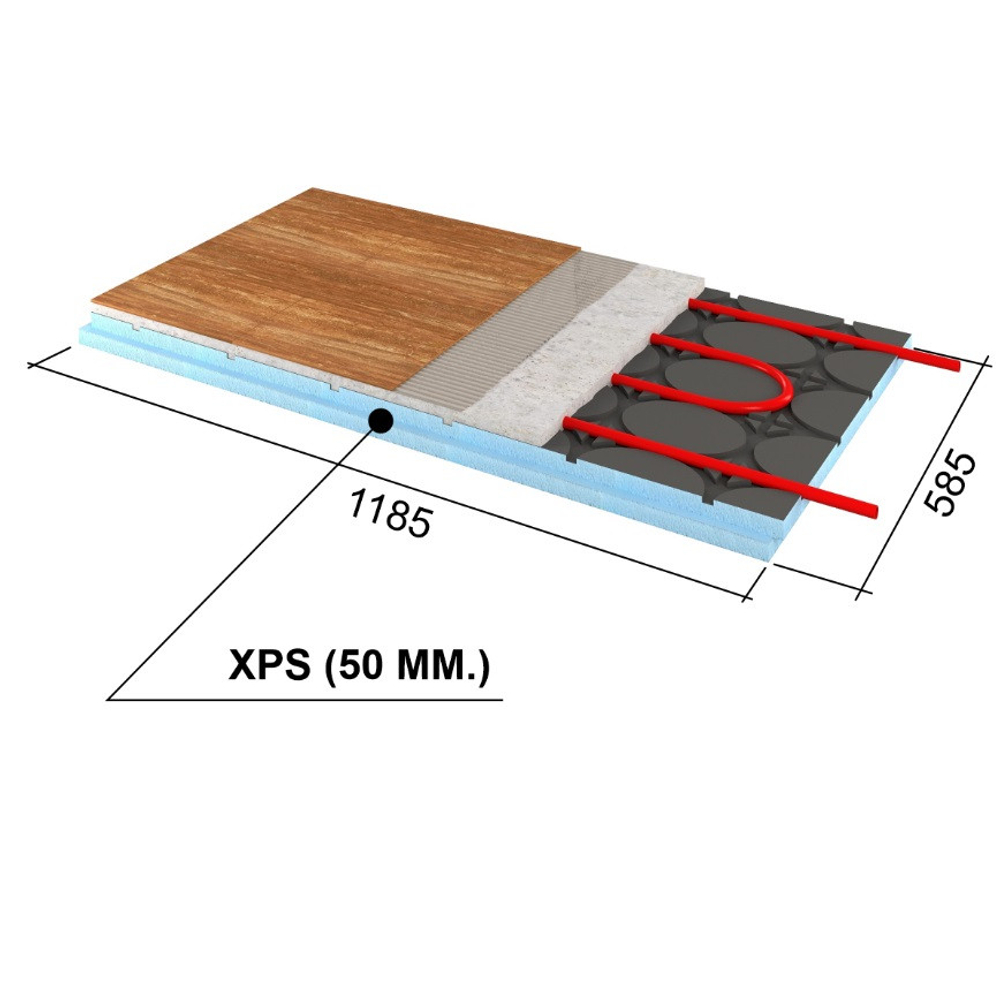 Панель Ruspanel RPG Теплый пол L 1185х585х50 мм