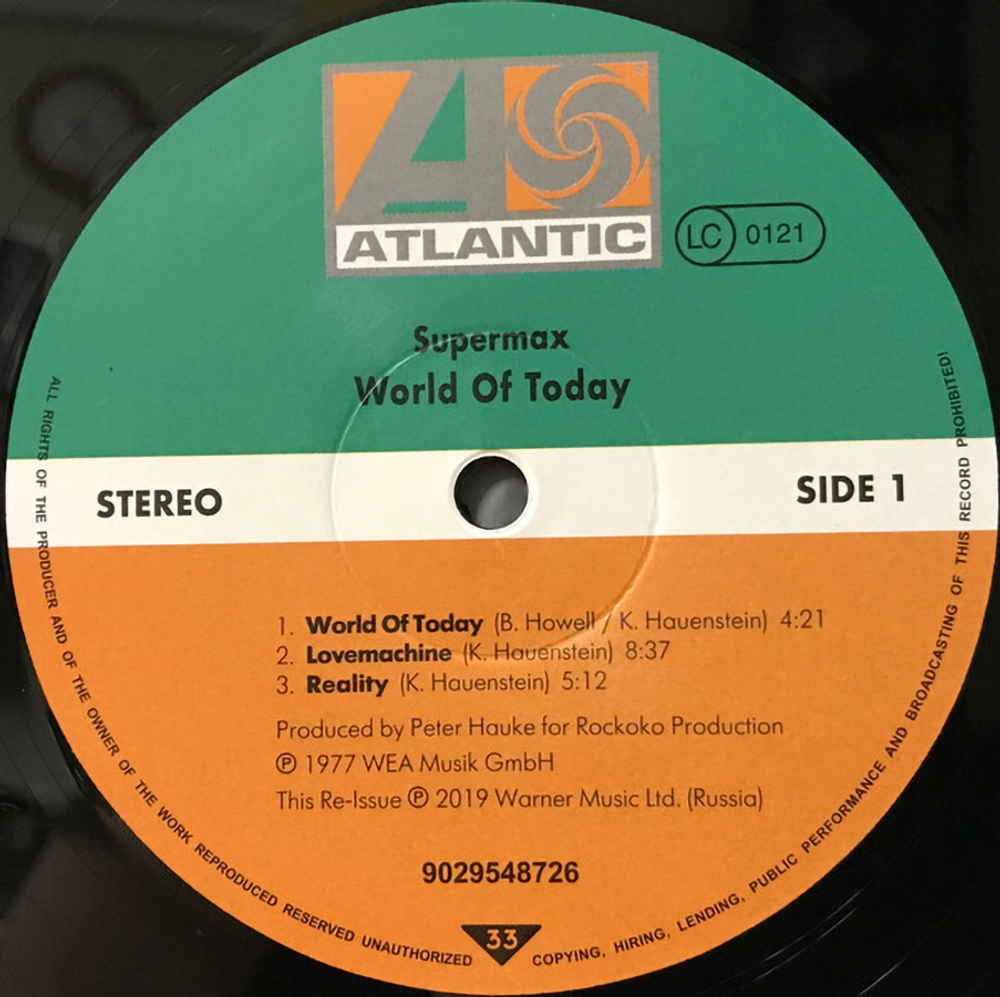 Supermax / World Of Today (Exclusive In Russia)(LP)