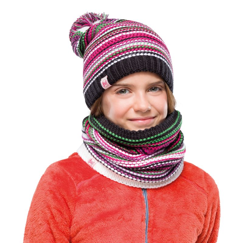 Вязаный шарф-труба с флисом детский Buff Neckwarmer Knitted Polar Amity Multi Фото 2
