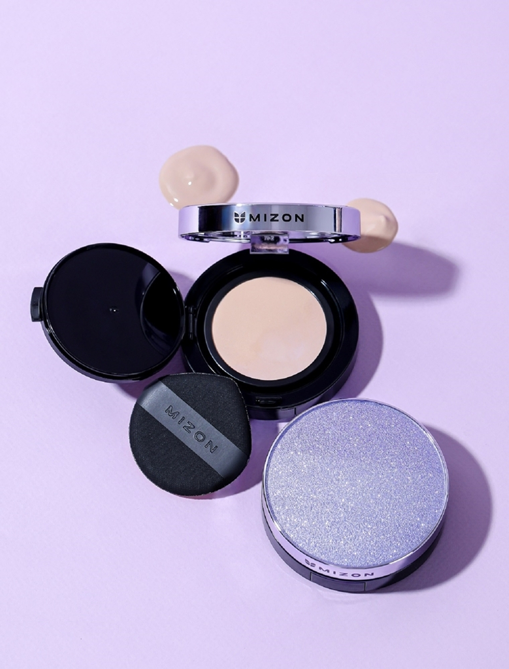 Mizon Vegan Collagen Cushion SPF38 PA++ - Долговечная тональная основа с высокой степенью защиты от ультрафиолетовых лучей, 2× 15 g