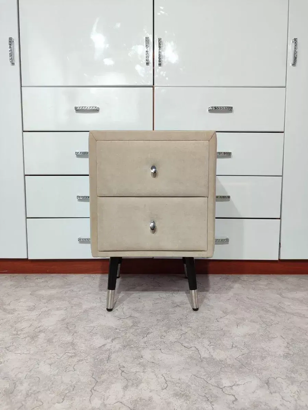 Ножки мебельные Черные с Серебром 200мм/4шт