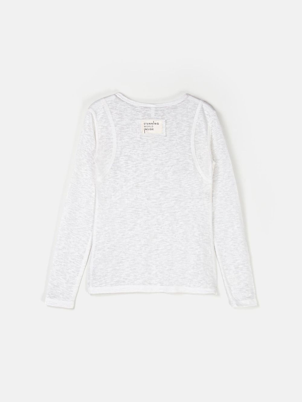 Лонгслив Slim Fit "Белый" женский