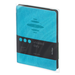 Ежедневник недатированный, А5, 136л., кожзам, Berlingo "Color Zone", черн. срез, с резинкой, голубой