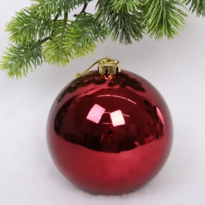 Новогодний шар 15 см «Глянец», темный рубин
