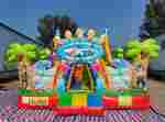 Коммерческий надувной батут с горкой «В гостях у моря» 10*5*5 м.