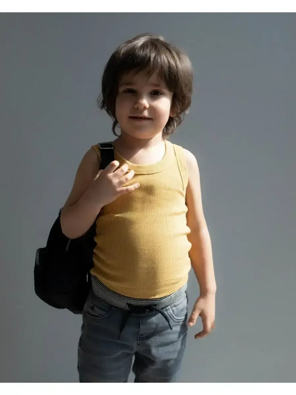 Оранжевая майка детская для мальчика в сад