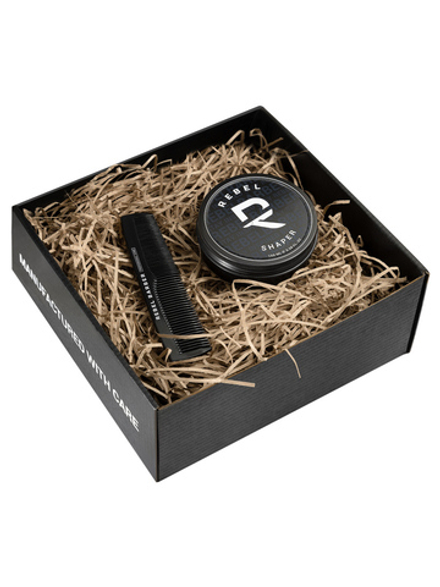 REBEL BARBER Shaper & Men`s Comb Total Black - Подарочный набор
