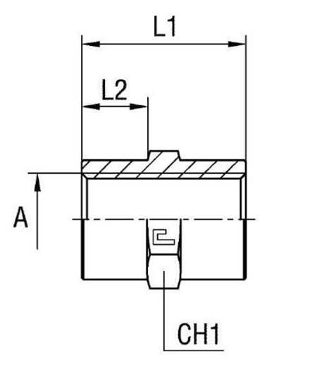 Соединение PS М 22х1.5 М 22х1.5 CAST