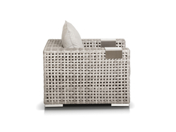 "Тито" кресло из искусственного ротанга, цвет серый