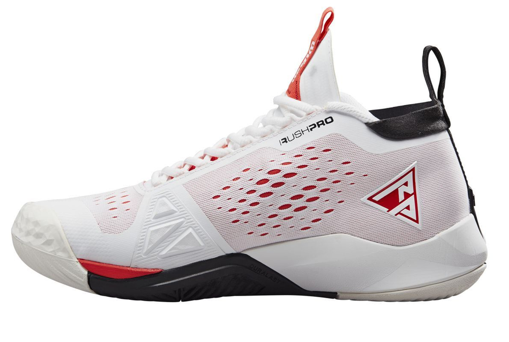 Мужские кроссовки теннисные Wilson Rush Pro Tour MID - white/black/poppy red