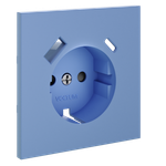 Накладка для розетки с заземлением и защитными шторками, с USB A+C, S70 (деним)