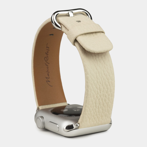 Ремешок для Apple Watch 44/45/46 mm из кожи теленка, молочного цвета