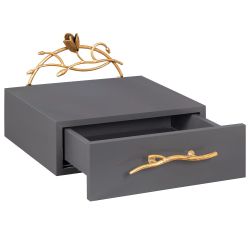 Тумба прикроватная Ин Блум подвесная Серый