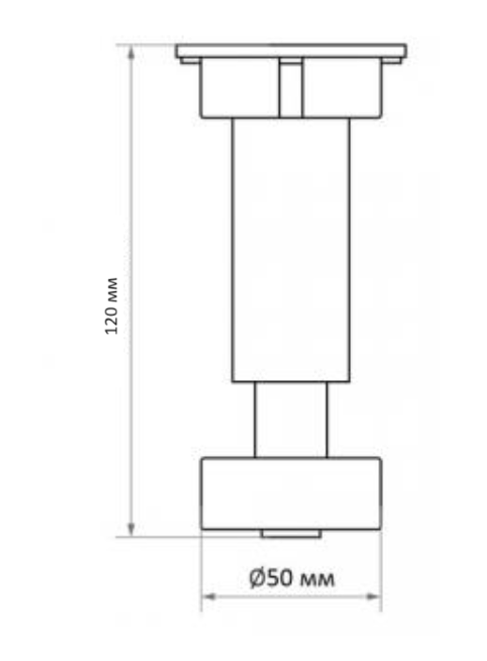 НОЖКА ОФИСНАЯ 12СМ