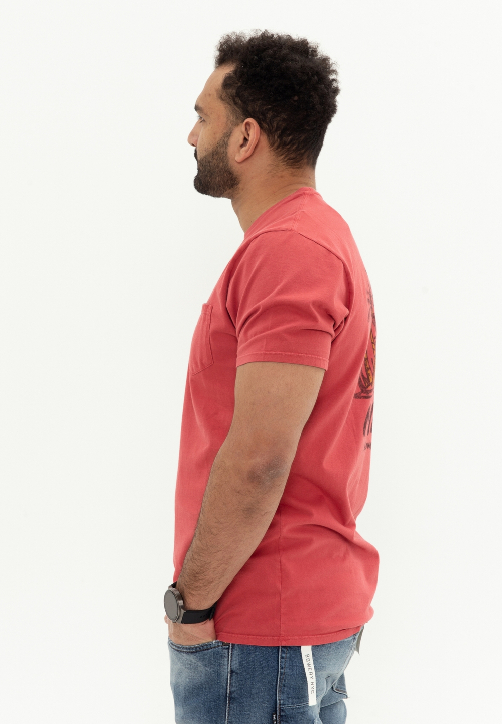 Футболка Bowery NYC "Malibu" с карманом Vintage Red