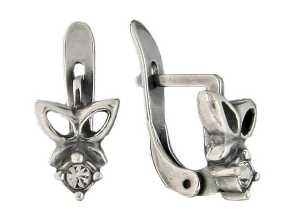 "Дешеляр" серьги в серебряном покрытии из коллекции "Капель" от Jenavi  с английским замком