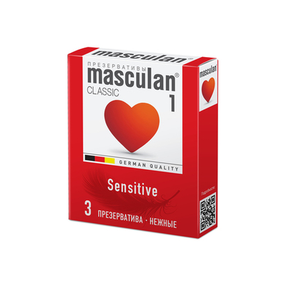 Презервативы Masculan Classic 1,  3 шт.  Нежные (Senitive)