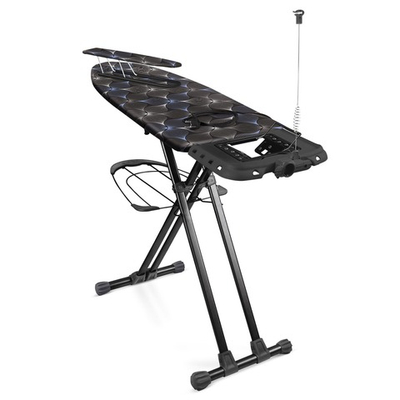 Доска гладильная ВАЛЕНСИЯ НВ1/ЦЧ графичные цветы на черном