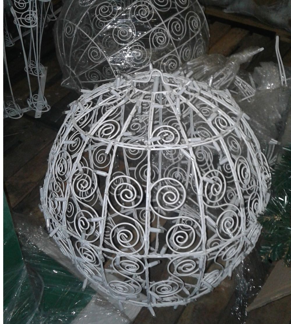 Световой Шар с ажурным каркасом