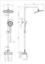 Душевая система WONZON & WOGHAND, Брашированное золото (WW-B3200-BG)