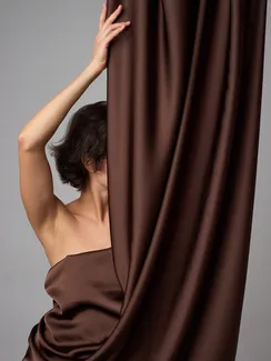 Сатин плательный двусторонний, арт. 2328, Китай, мокко