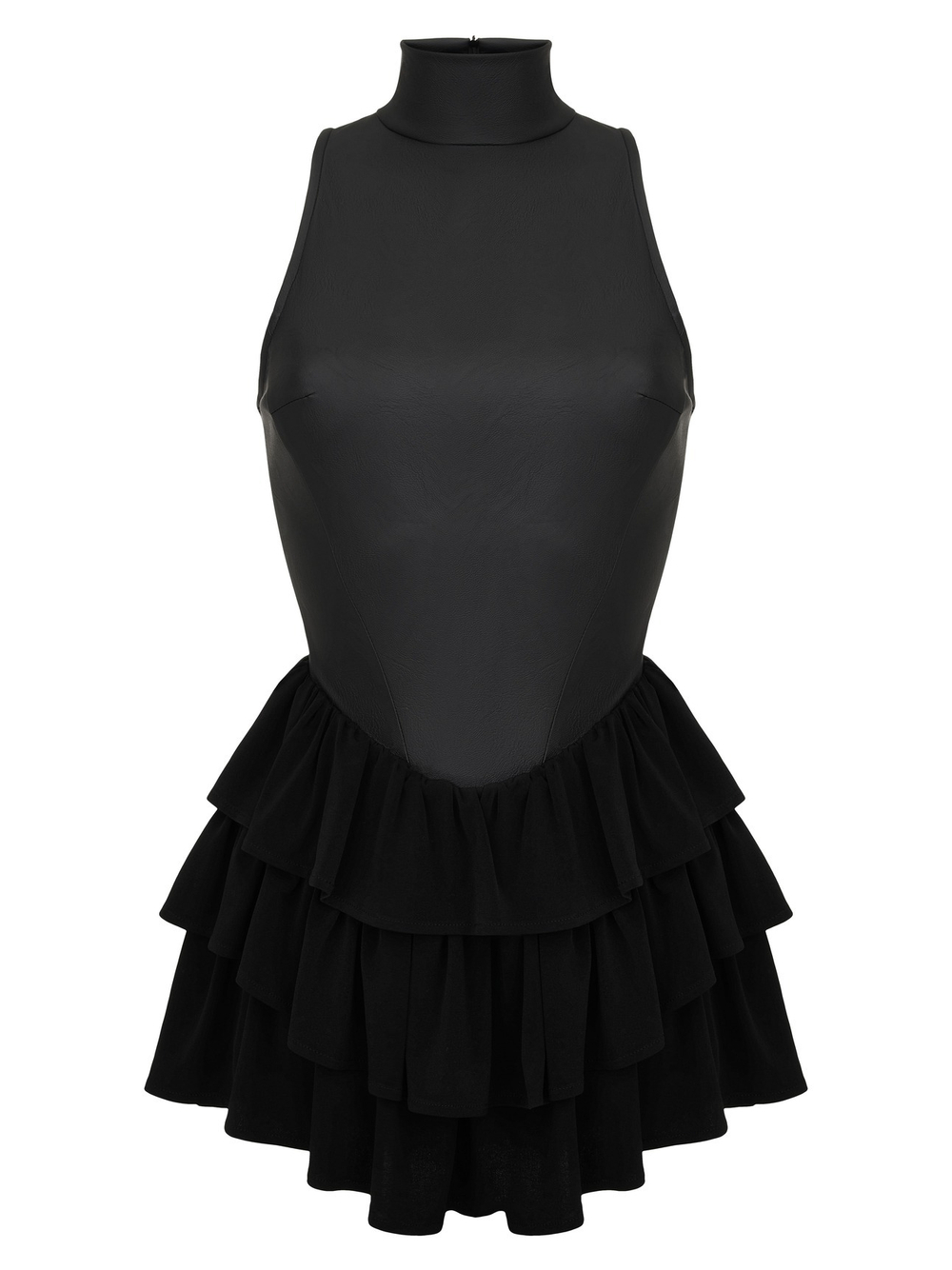 Платье "CHARM" c воланами, черный