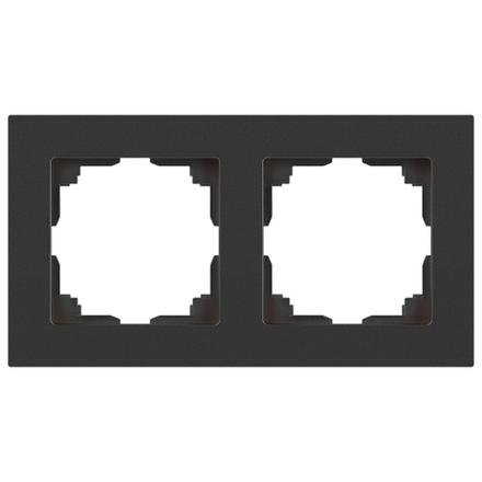 Рамка для розеток и выключателей Intro Accent 6-502-07 на 2 поста, СУ, графит