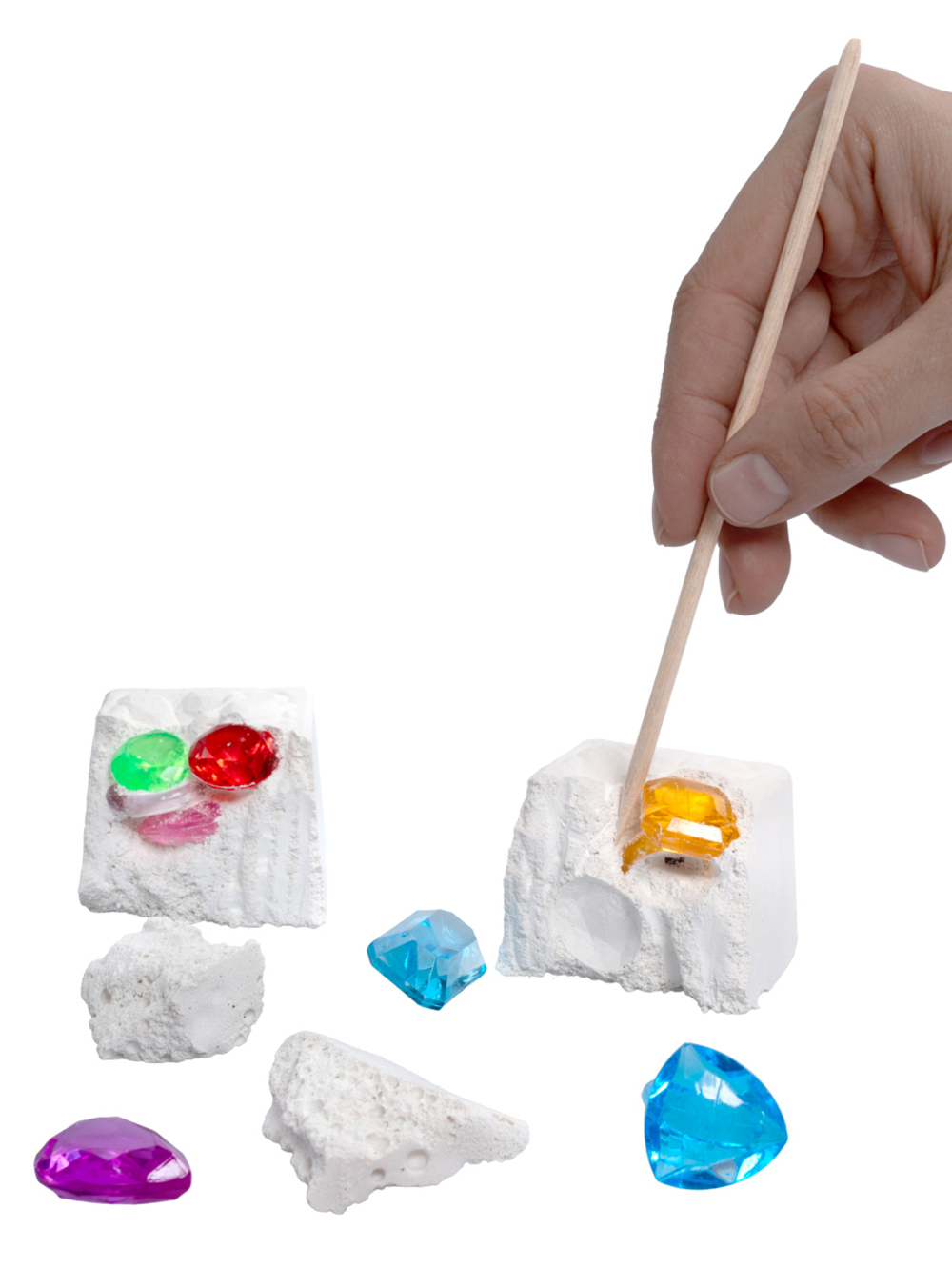 Набор раскопок Сокровище принцессы 12 блоков, 12 колечек,28 бриллиантов,10 кристаллов