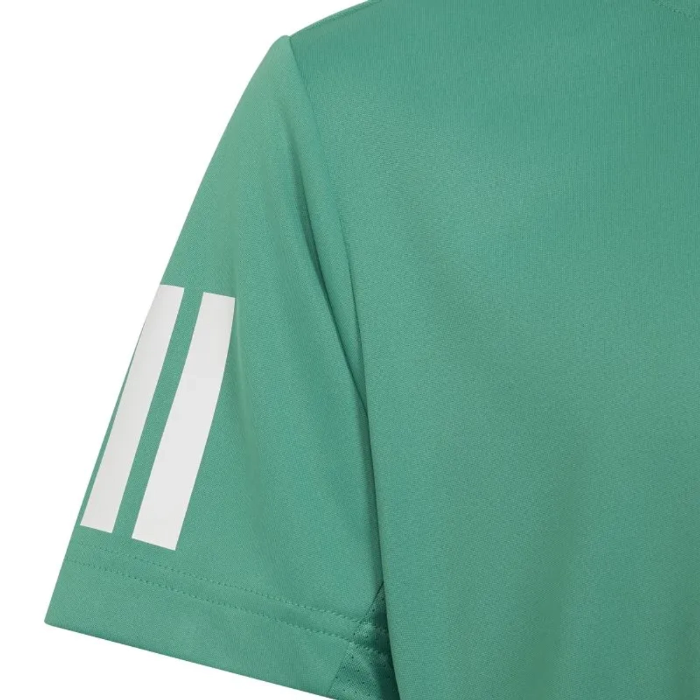 Детская теннисная футболка Adidas Boys Club Tennis 3-Stripes - semi court green