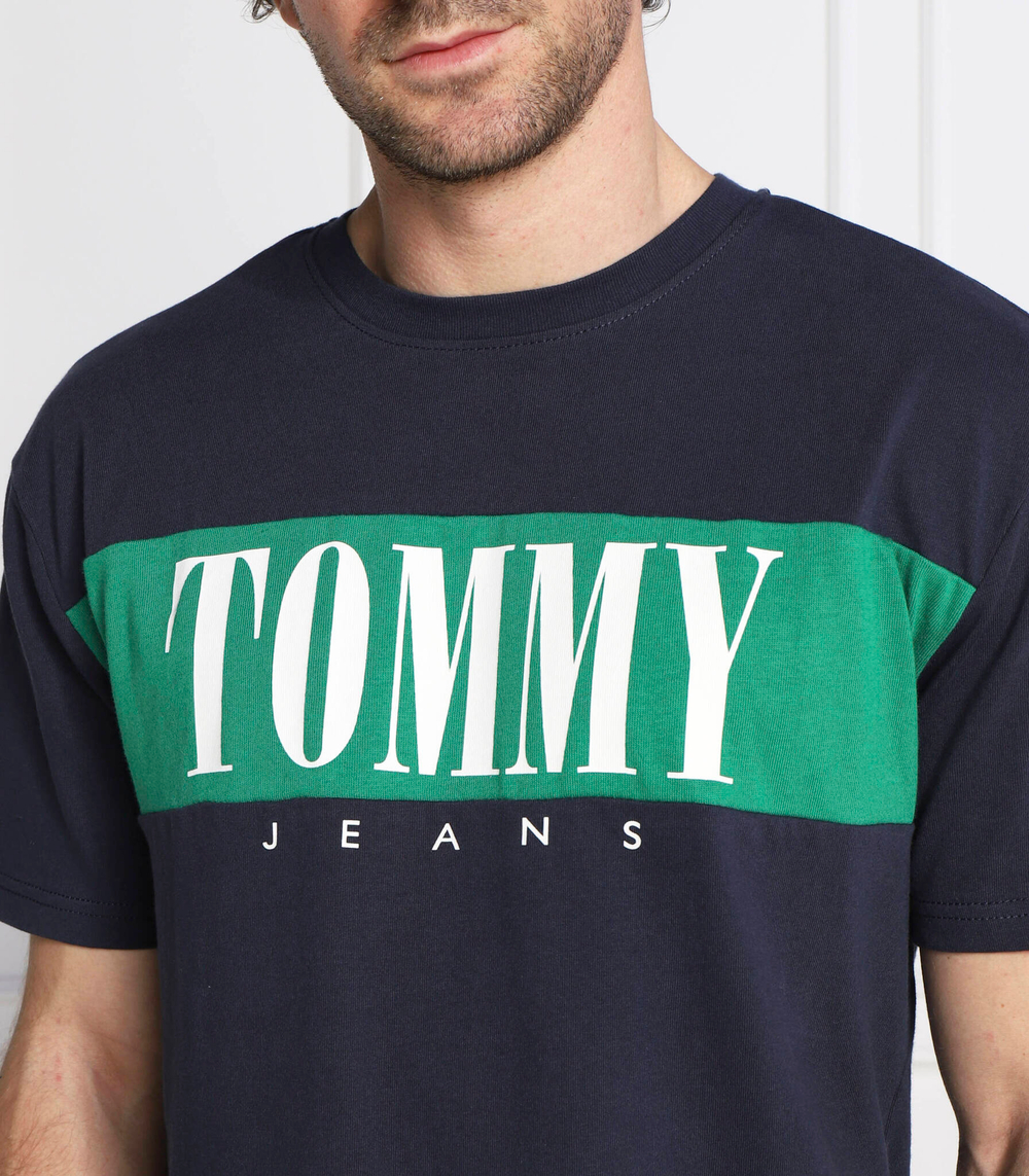 футболка colorblock Tommy Jeans - темно-синий(DM0DM14994)