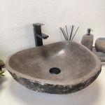 Раковина из речного камня RS-63408 (49*44*15) 0123