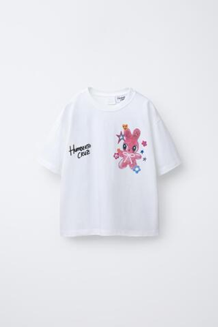 ZARA ФУТБОЛКА HUMBERTO CRUZ, БЕЛЫЙ