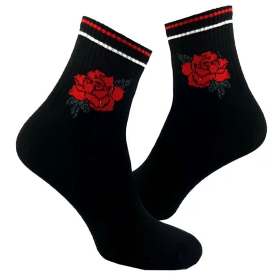 Носки "Алая роза", р-р 36-43 (черный)