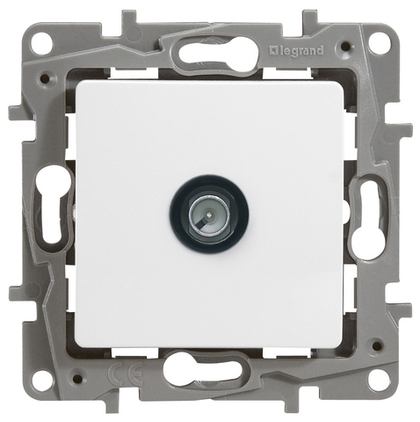 Розетка TV (телевизионная) проходная - белый ETIKA Legrand