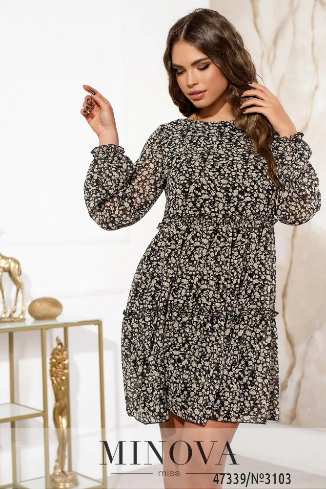Платье 3103-черный Minova