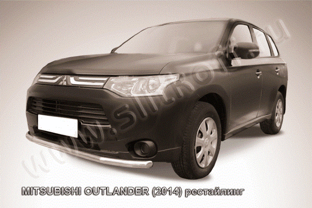 Защита переднего бампера (нержавейка) Mitsubishi Outlander (2014-2015) d57