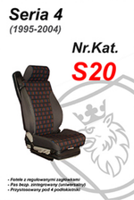 Чехлы премиум кожа + штрокс вышивка SCANIA Seria 4 1995-2004 г. S20 Польша