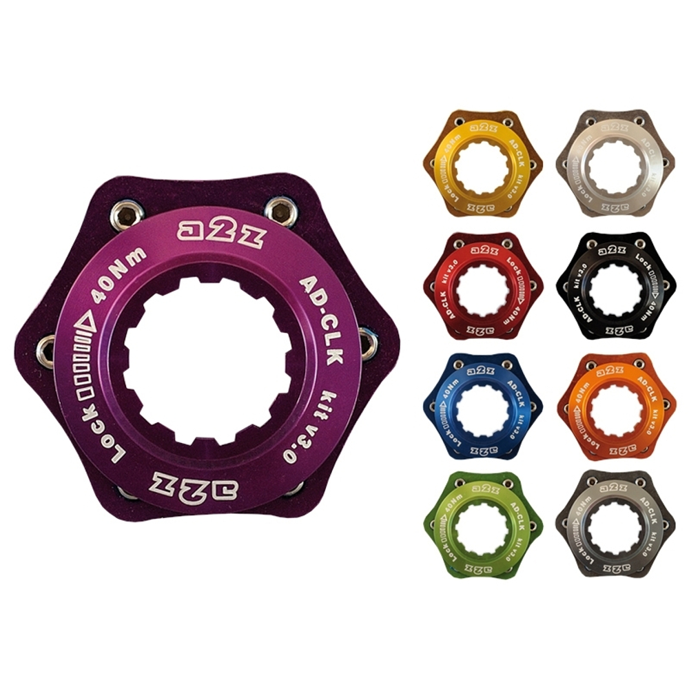 Адаптер A2Z Center Lock - 6 болтов, замок 15/20мм, черный