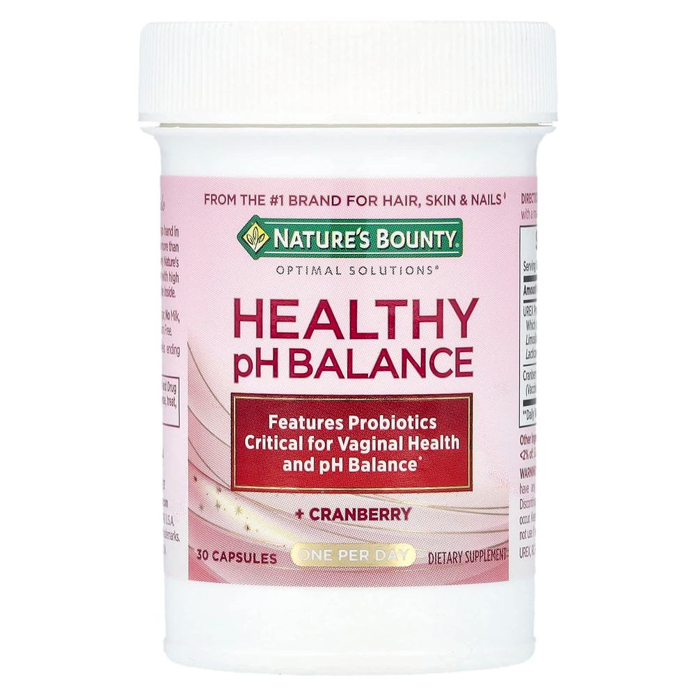 Nature's Bounty, Healthy PH Balance + Cranberry`` 30 капсул