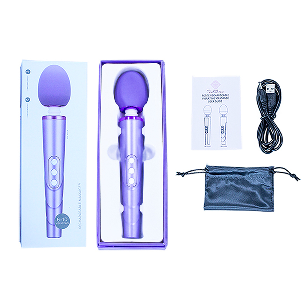 Вибромассажёр Rechargeable Ribbed Wand , Сиреневый