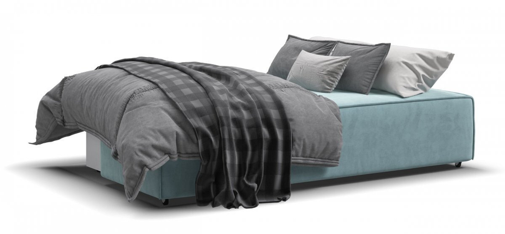 Диван Норд мини Велюр Монолит аква