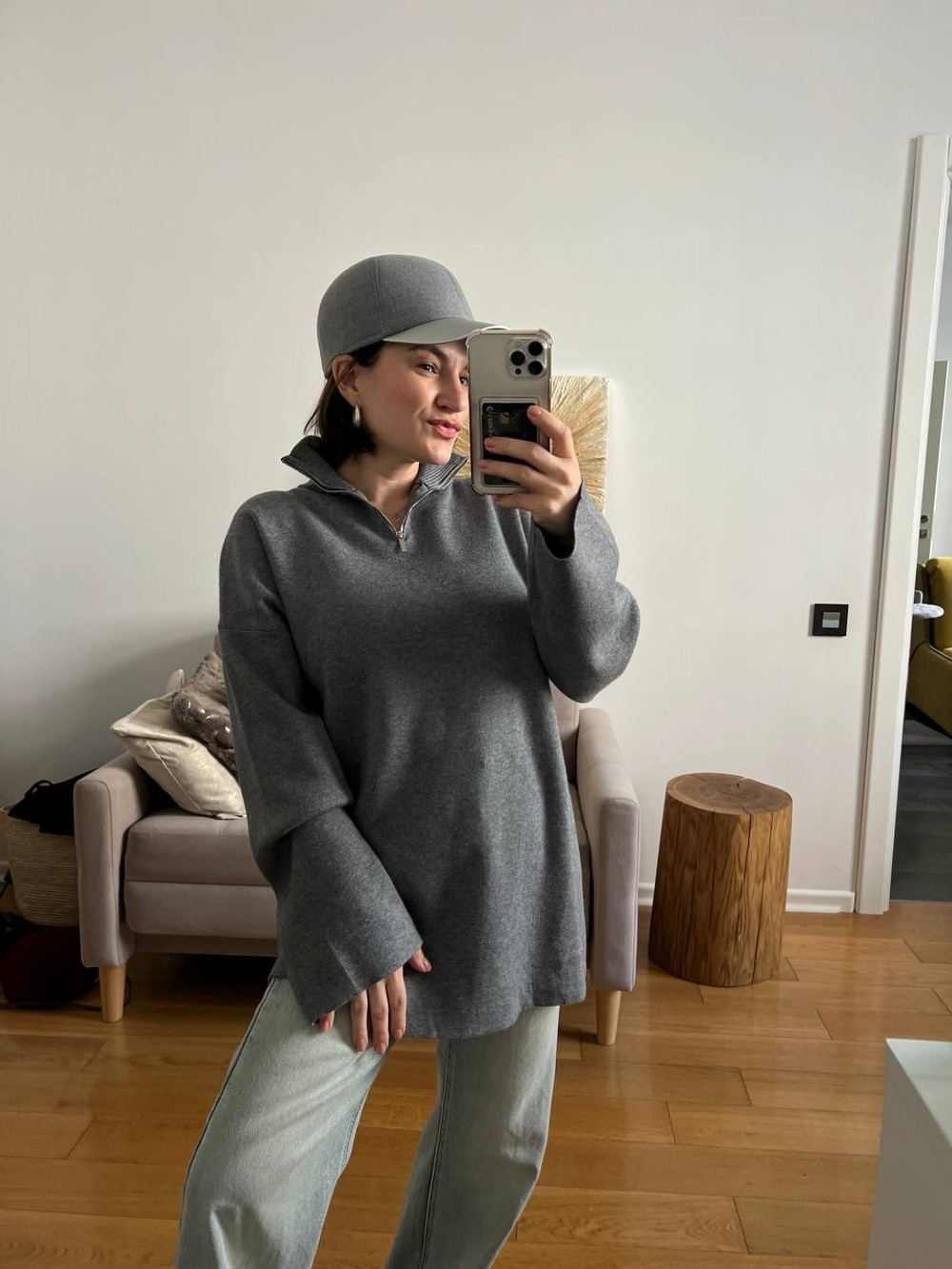 Костюм трикотажный французский серый