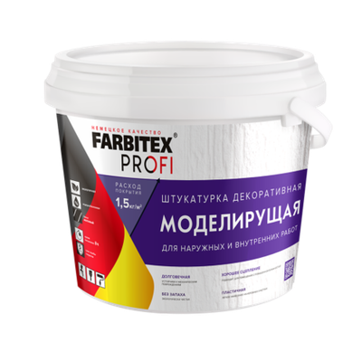 Штукатурка моделирующая (25 кг/15,6л.) FARBITEX PROFI